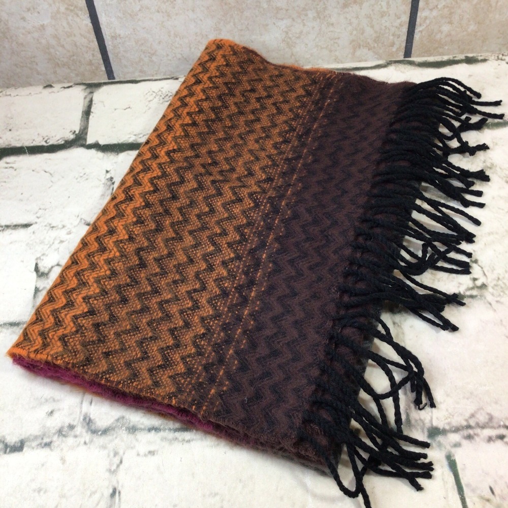 Croft And Barrow Knit Scarf Womens Earth Tones 11" X 60"
